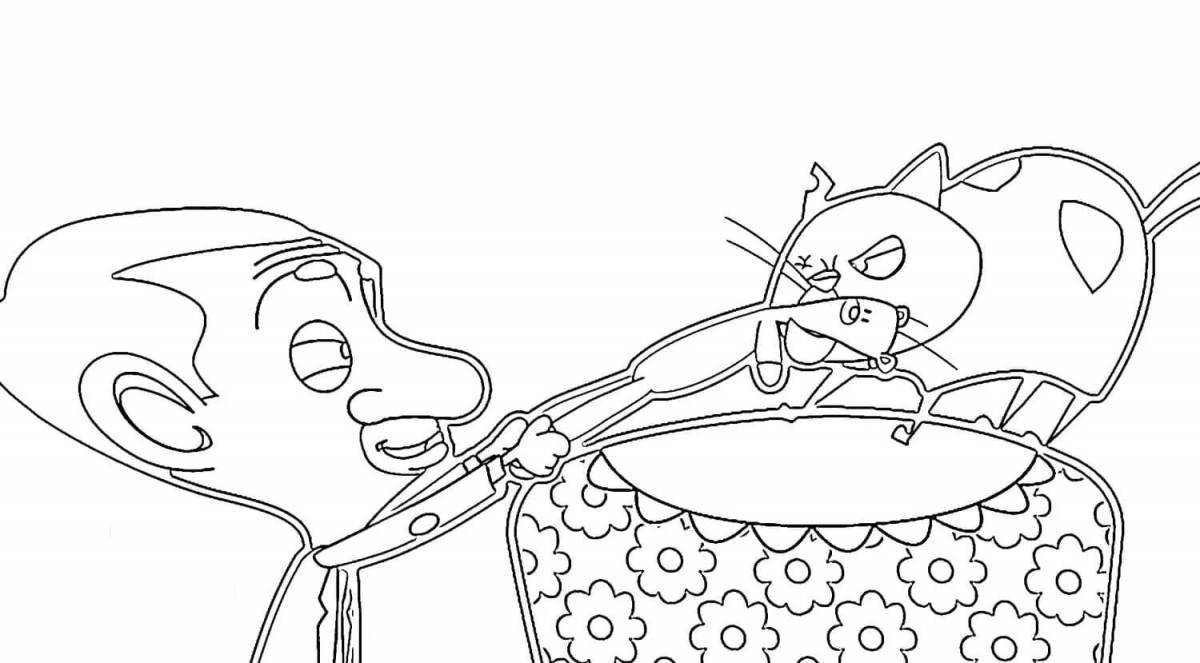 Coloring page adorable mr bean