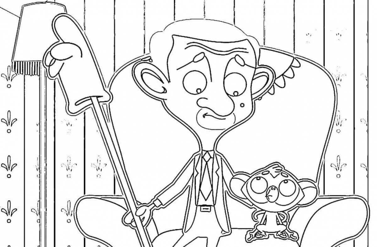 Coloring page witty mr bean
