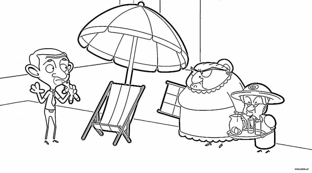 Coloring page freaky mr bean