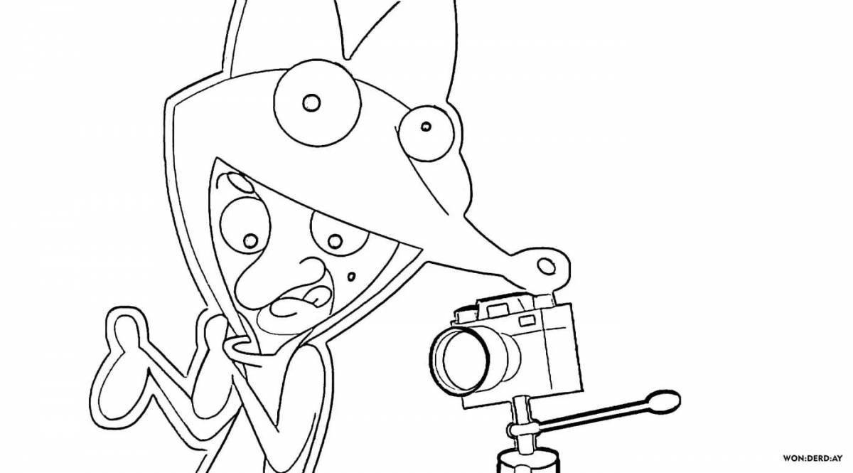 Zany mr bean coloring page