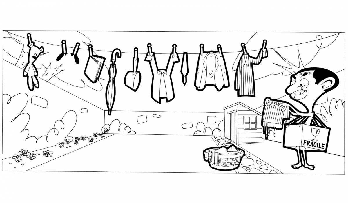 Coloring page eccentric mr bean