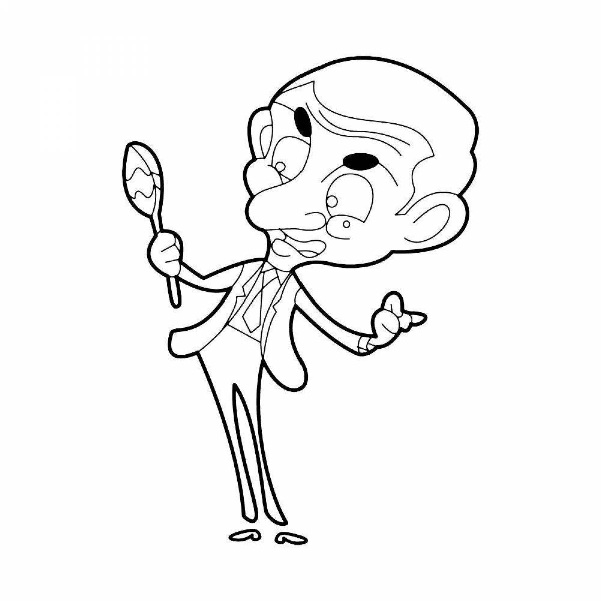 Coloring page irresistible mr bean