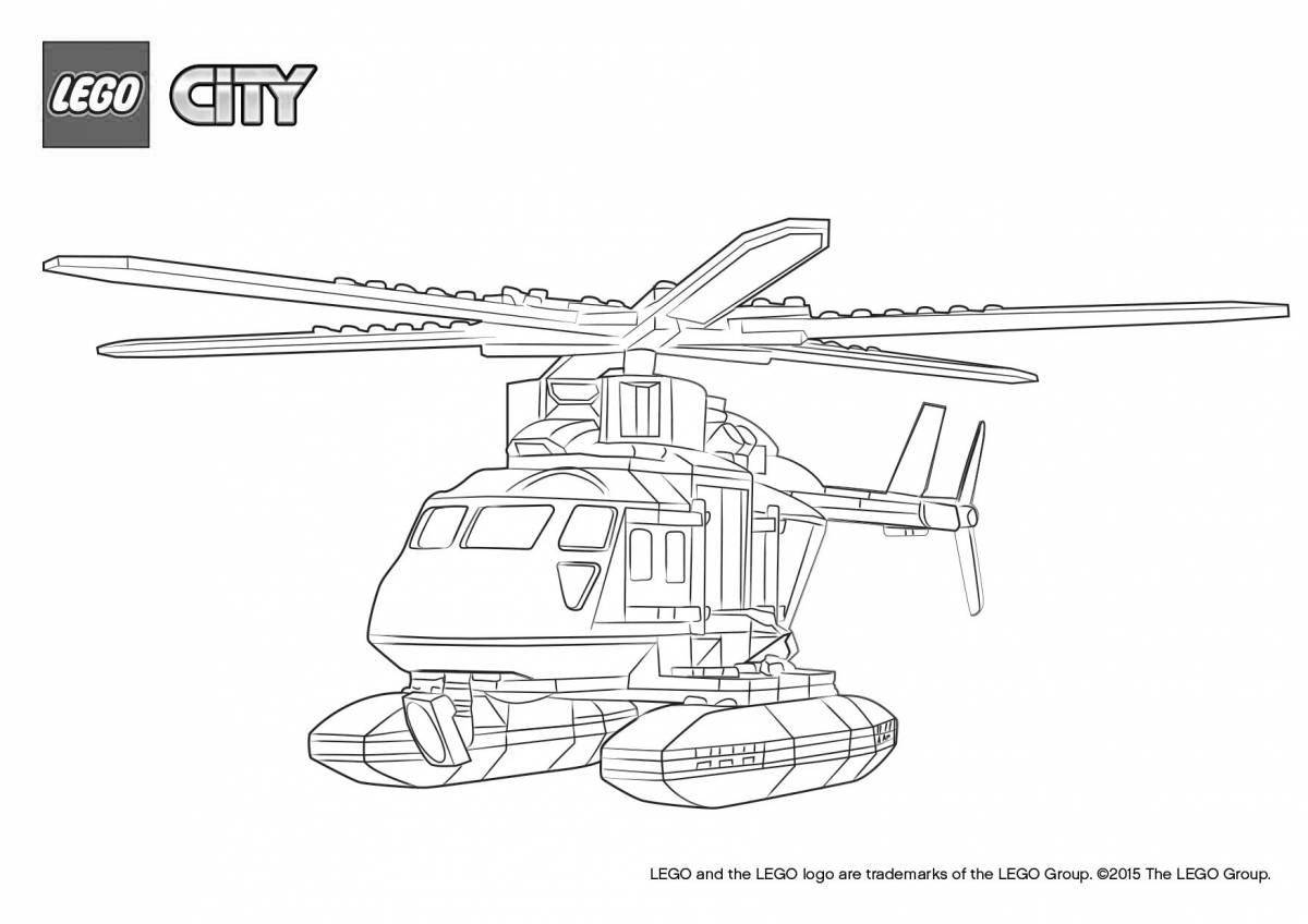 Police plane coloring page