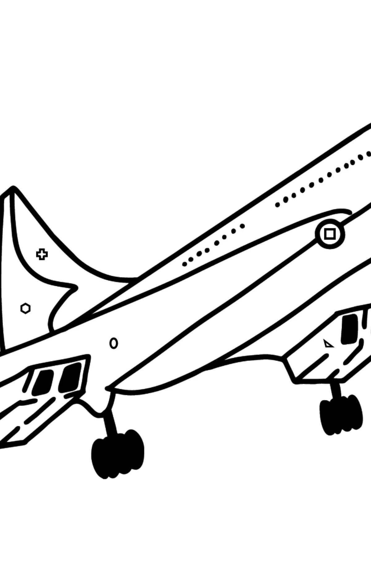 Intricate police plane coloring page