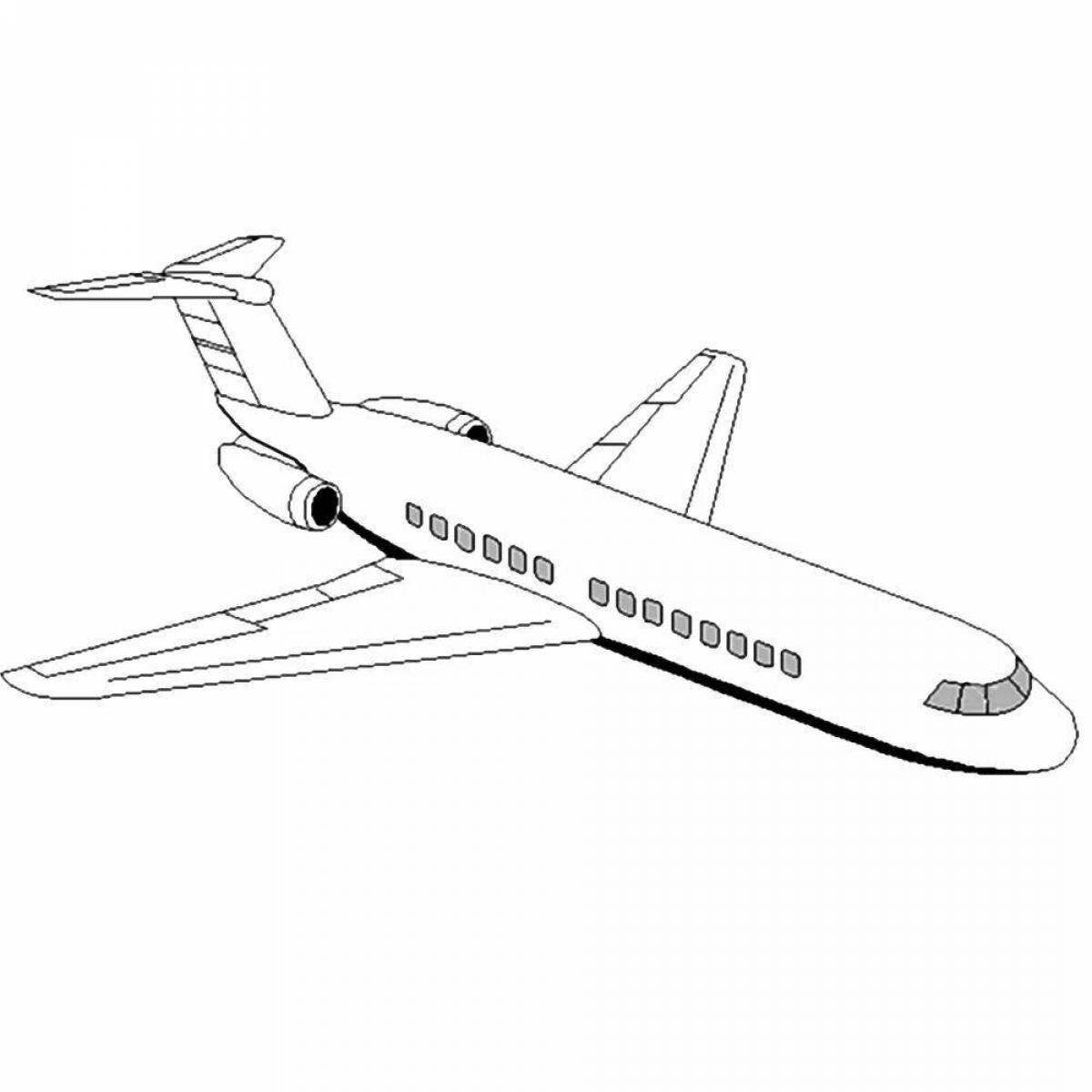 Detailed police plane coloring page