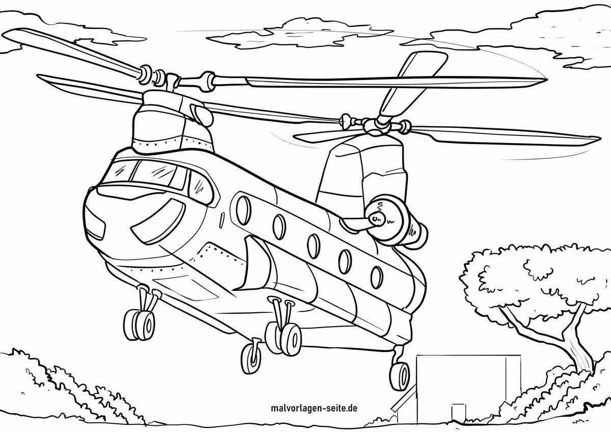 Glamorous police plane coloring page