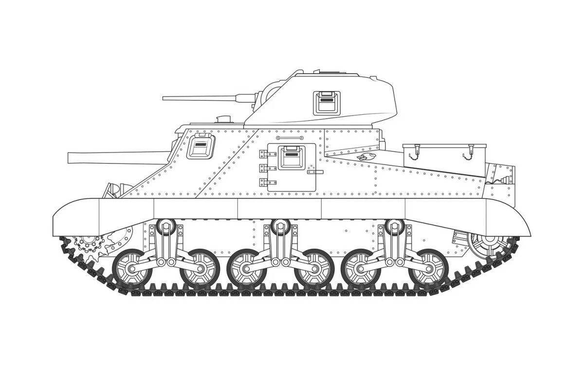 Great t35 tank coloring page