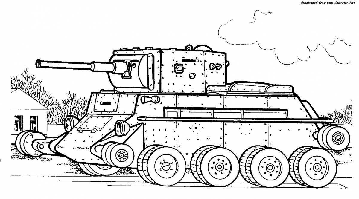 Wonderful tank t35 coloring book