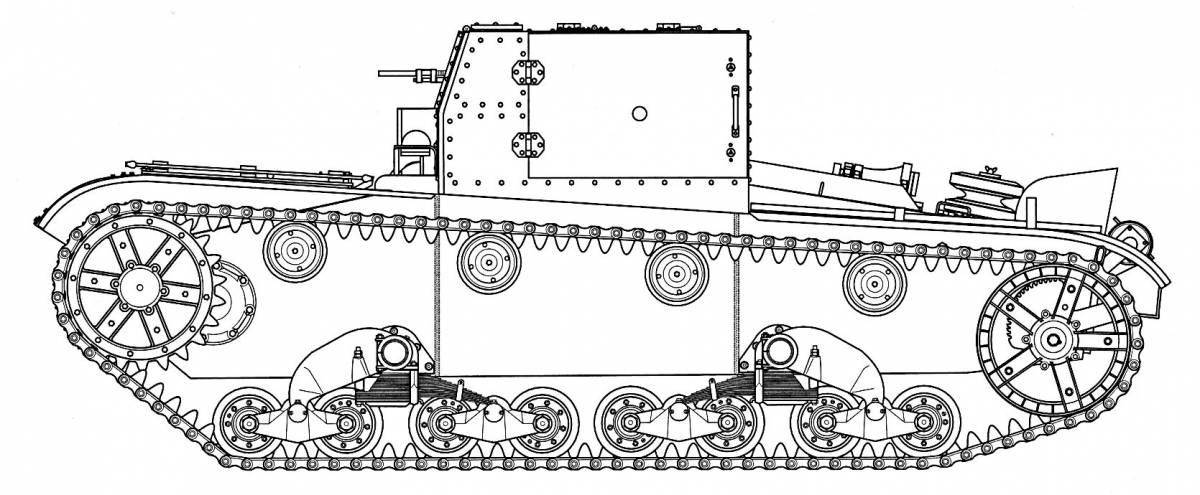 Amazing tank t35 coloring book