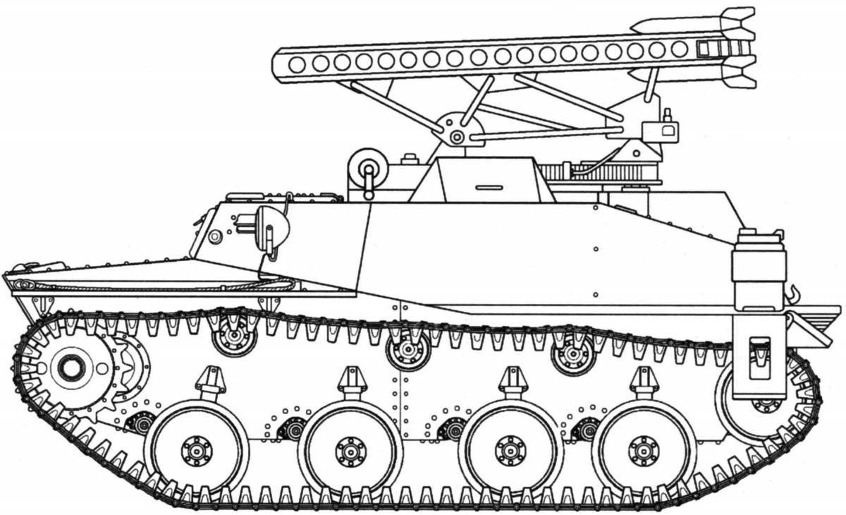 Dramatic tank t35 coloring book