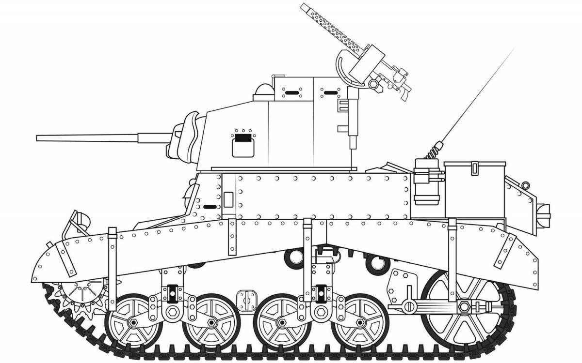 Замысловатый танк t35 раскраска