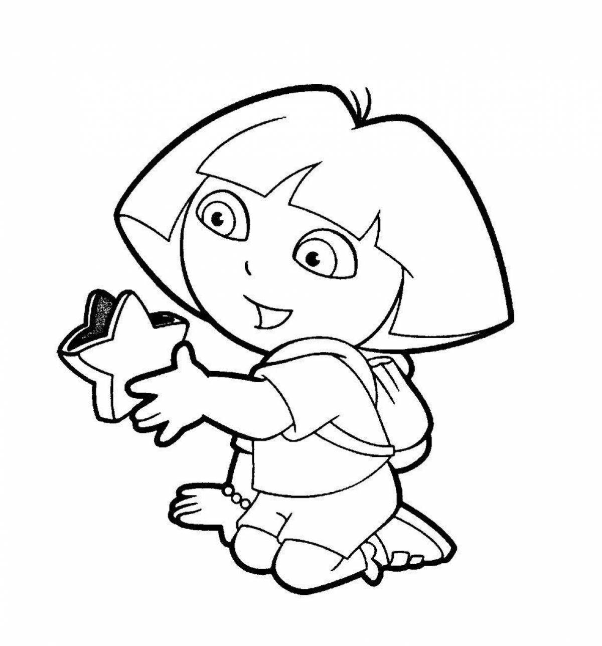 Color-frenzy dasha doshik coloring page