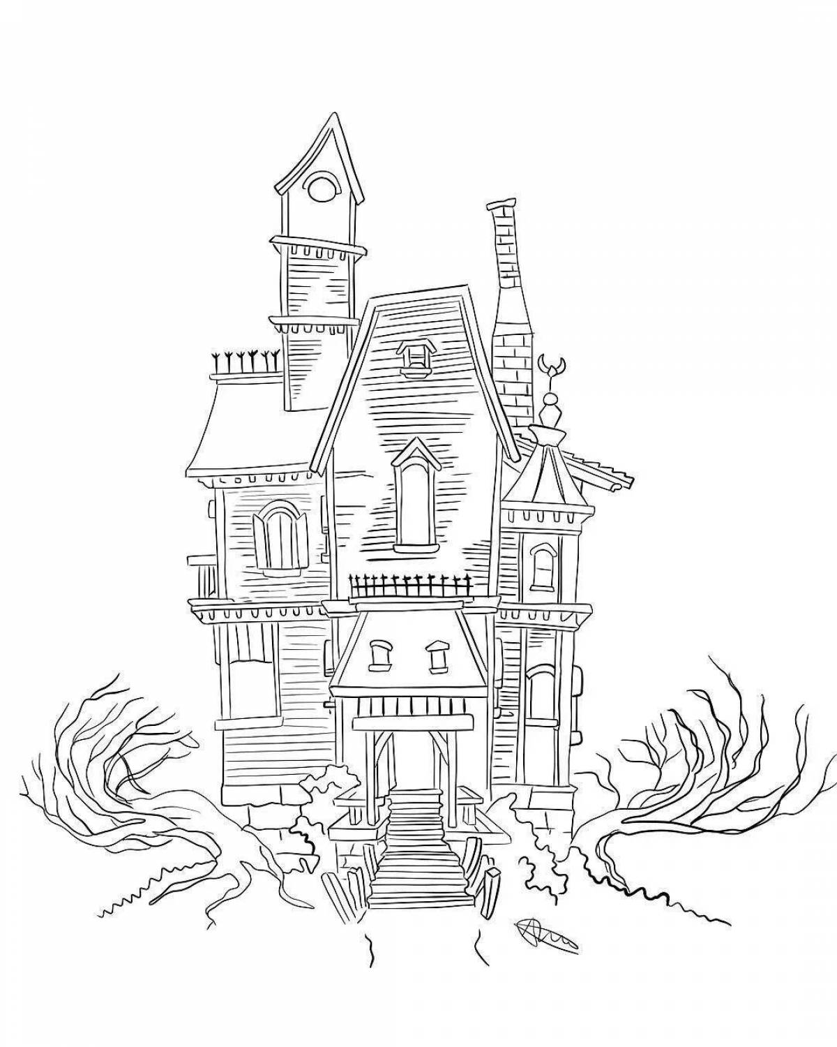 Coloring old abandoned house