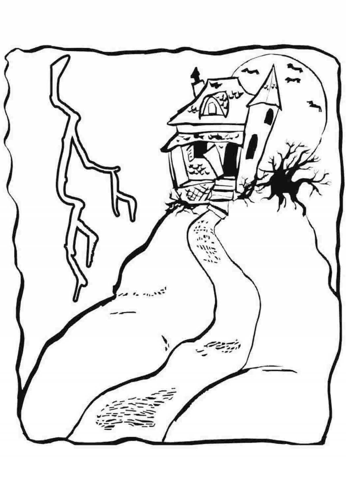 Photo Colouring unnecessary abandoned house