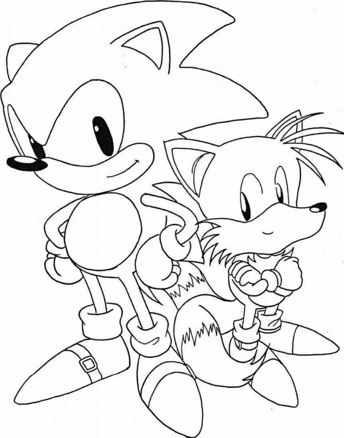 Sonic classic bold coloring