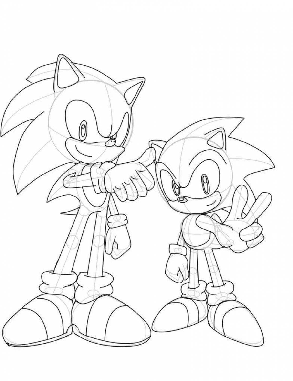 Attractive sonic classic coloring