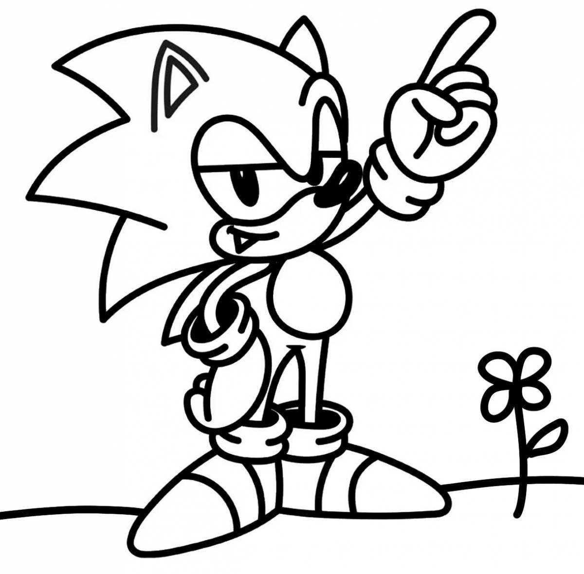 Radiant coloring page sonic classic