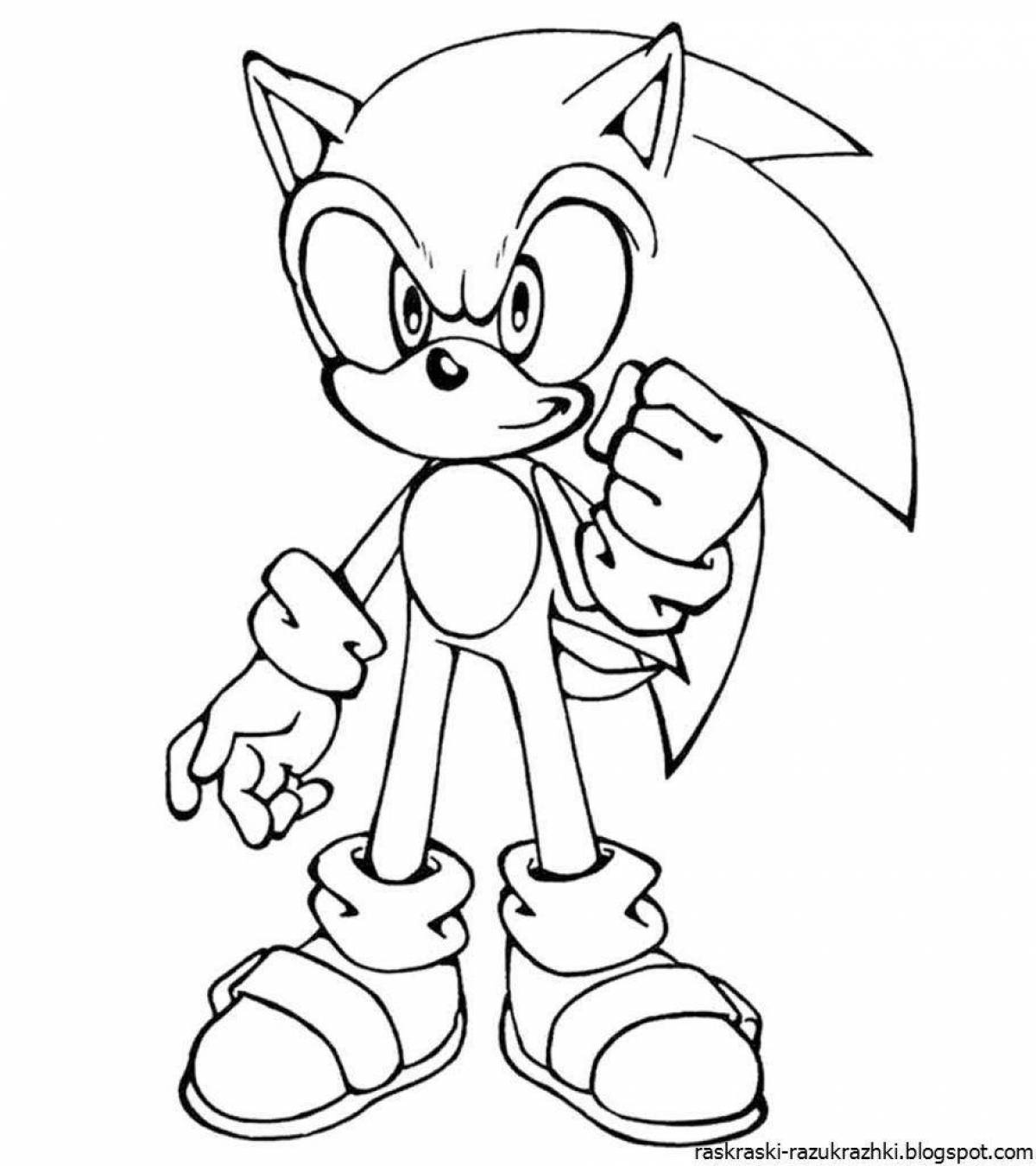 Sonic classic inviting coloring page