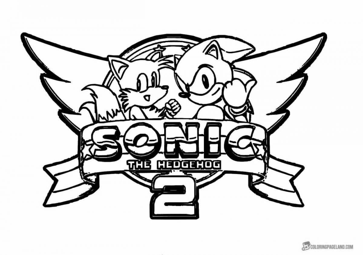 Забавная раскраска sonic classic