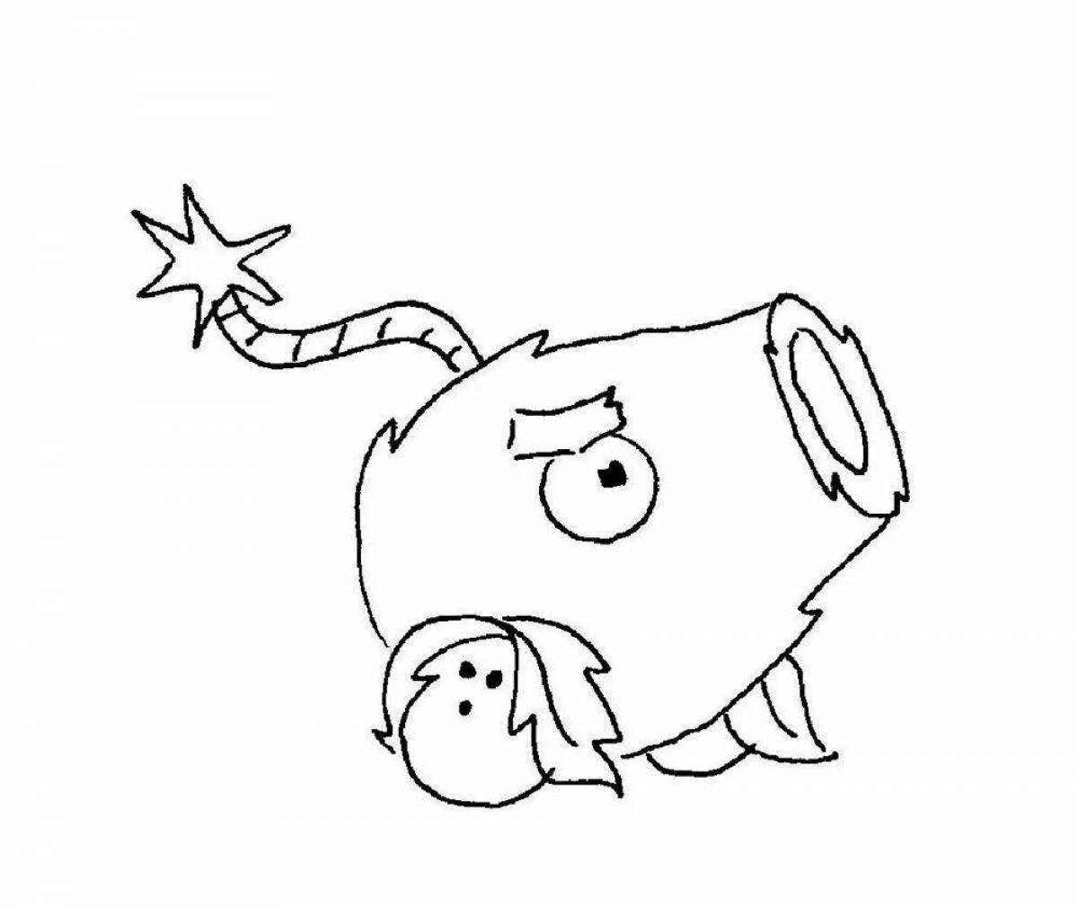 Раскраска Симпатичная раскраска пвз 2