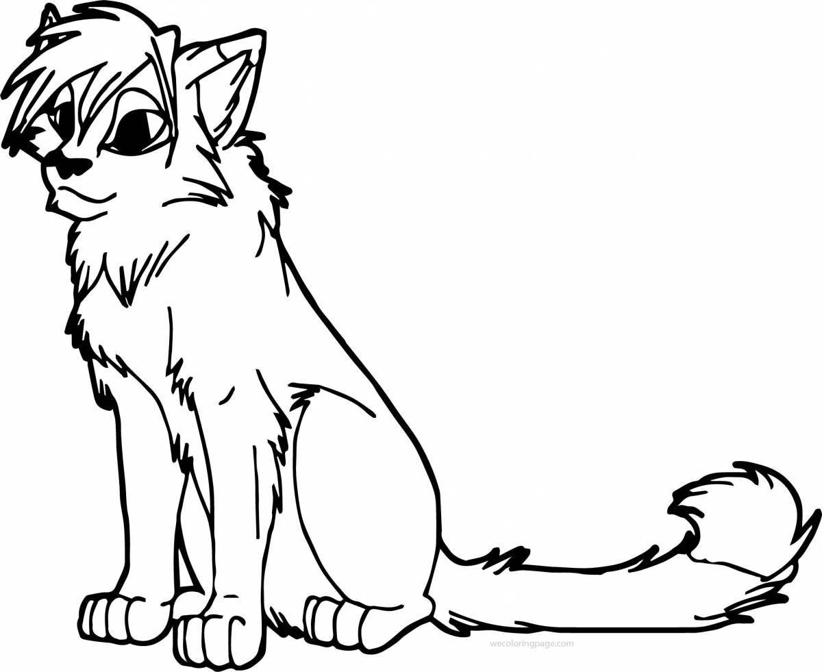 Coloring majestic warrior cats