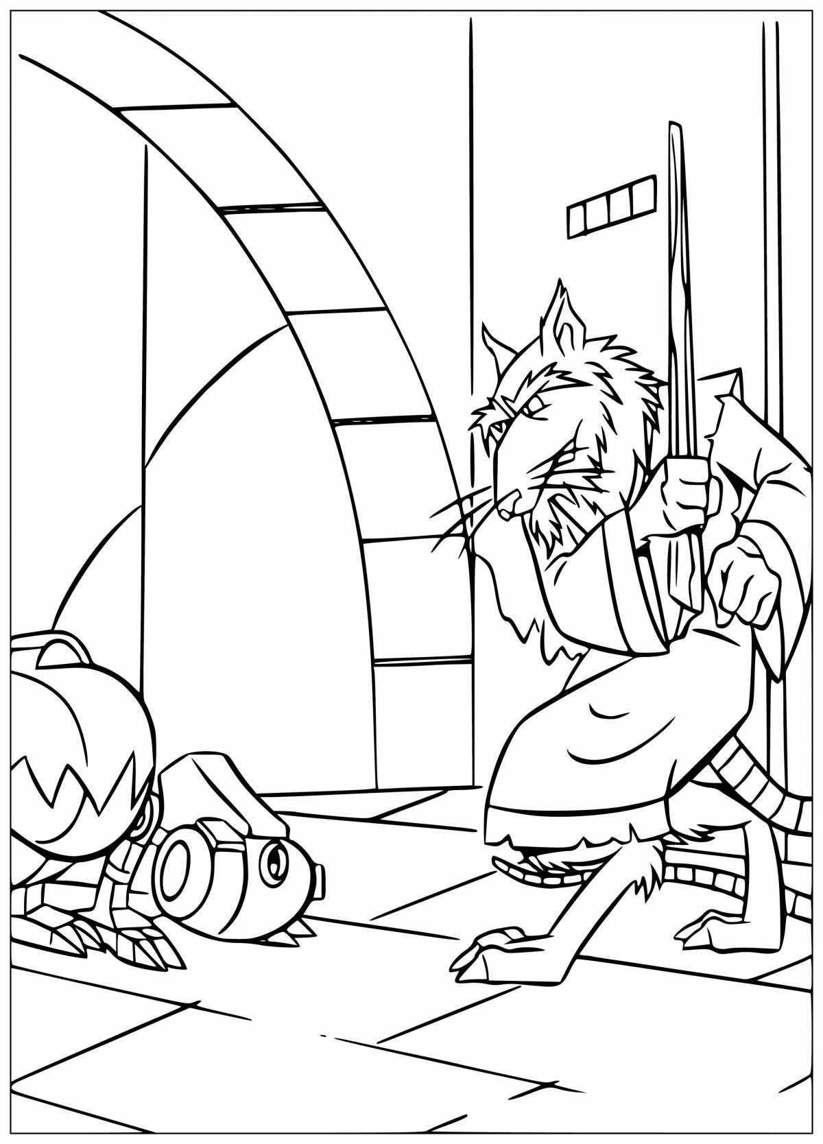 Coloring page nice splinter teacher