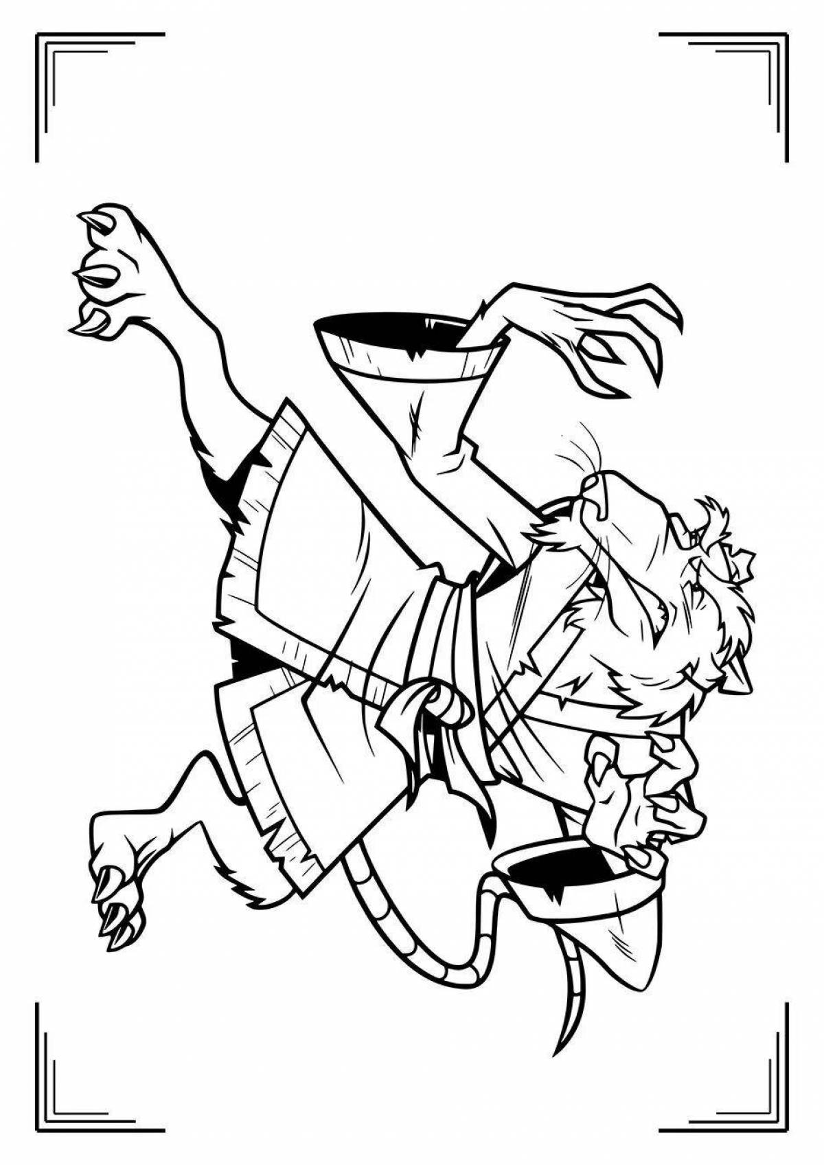 Coloring page adorable splinter teacher