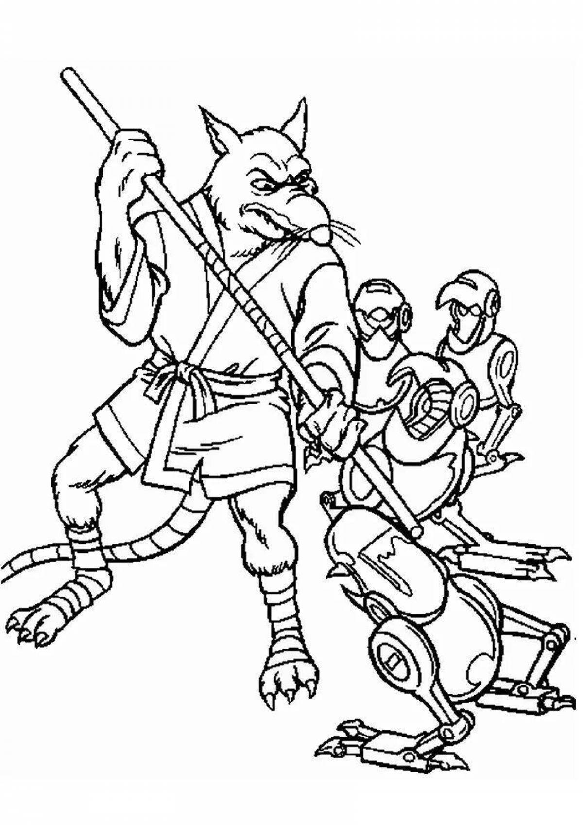 Violent splinter teacher coloring book