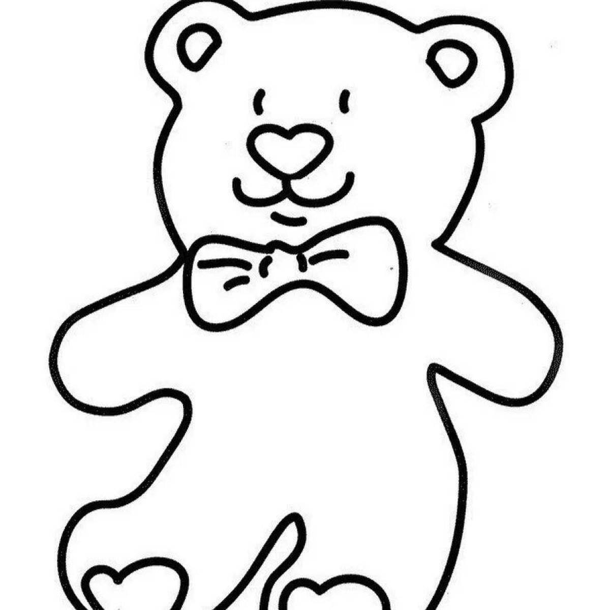 Coloring happy jelly bear