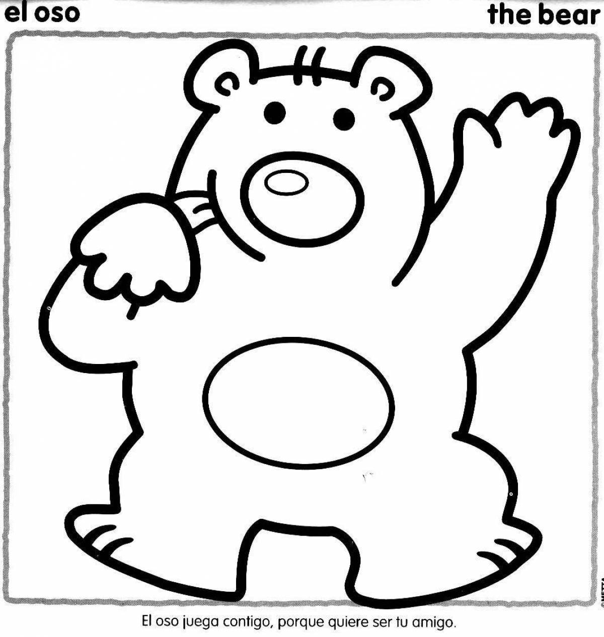 Coloring book fat bear