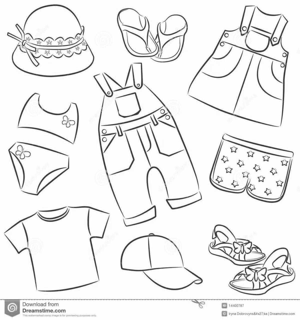 Luxury clothes coloring book