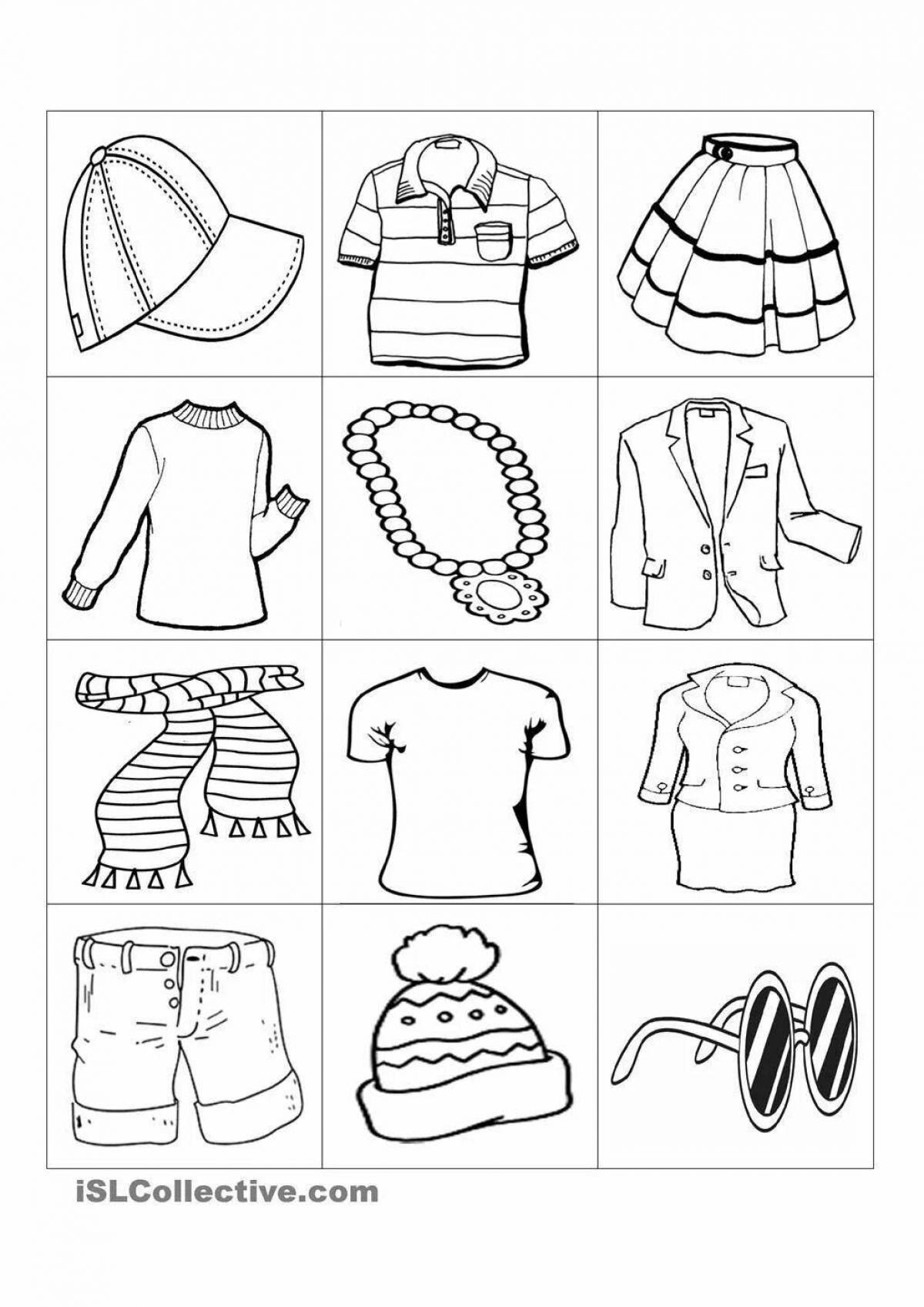 Coloring page nice clothes