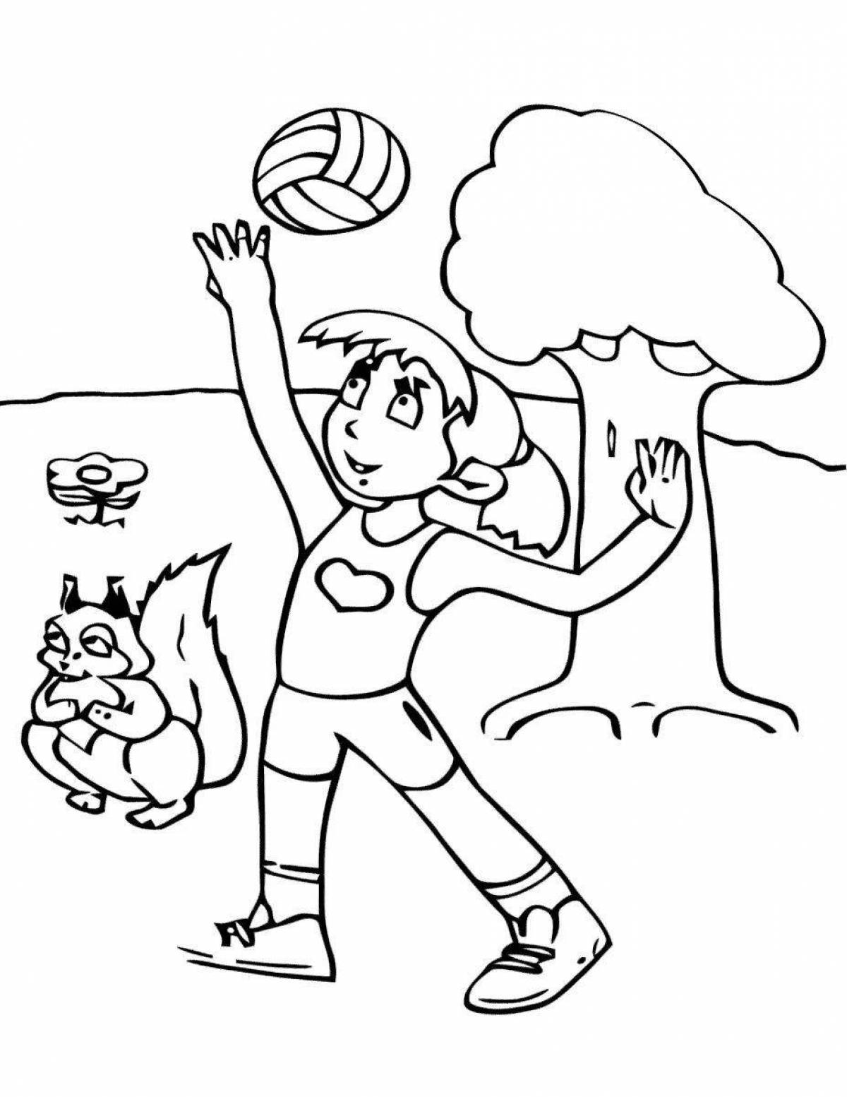 Happy health day coloring page