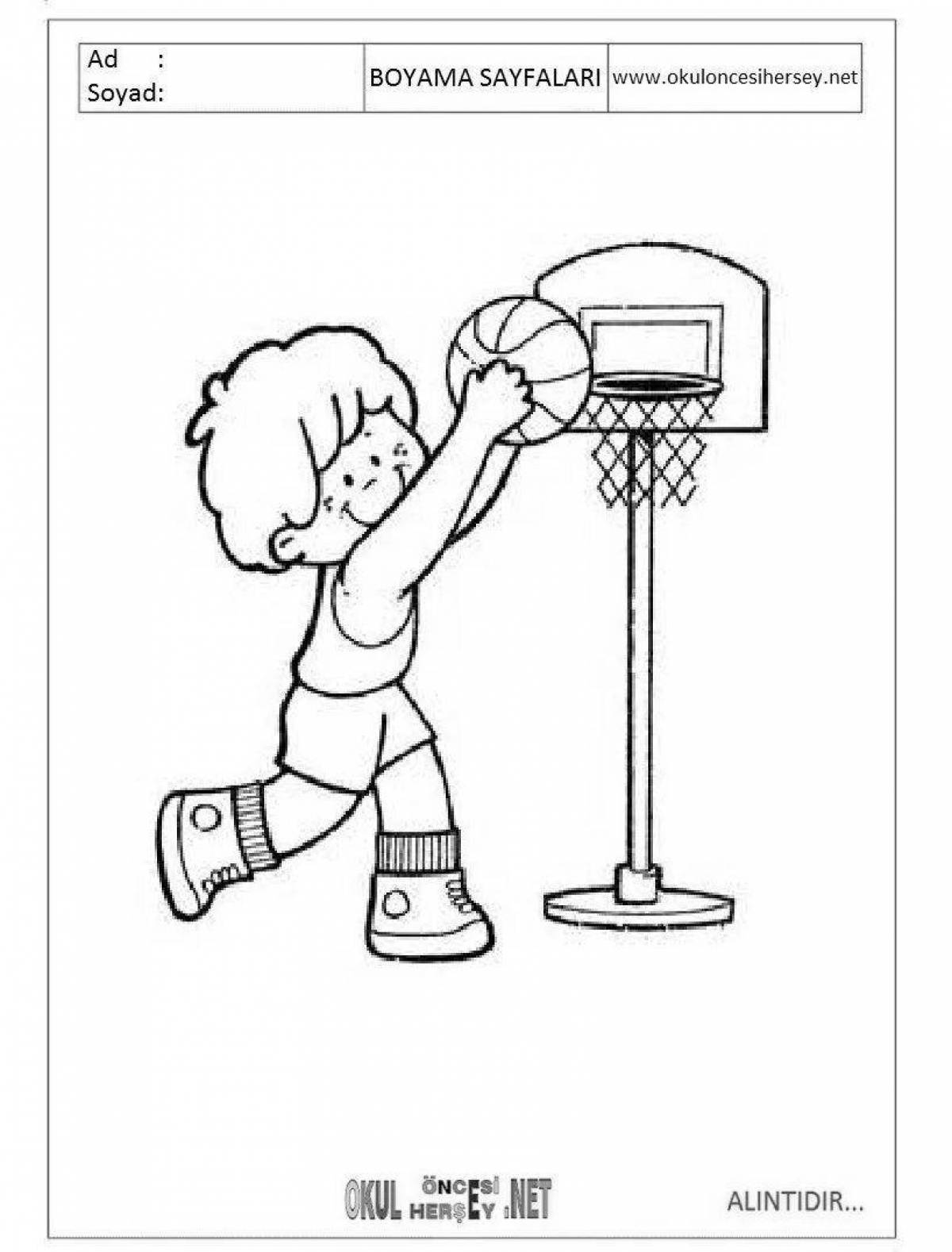 Bright health day coloring page