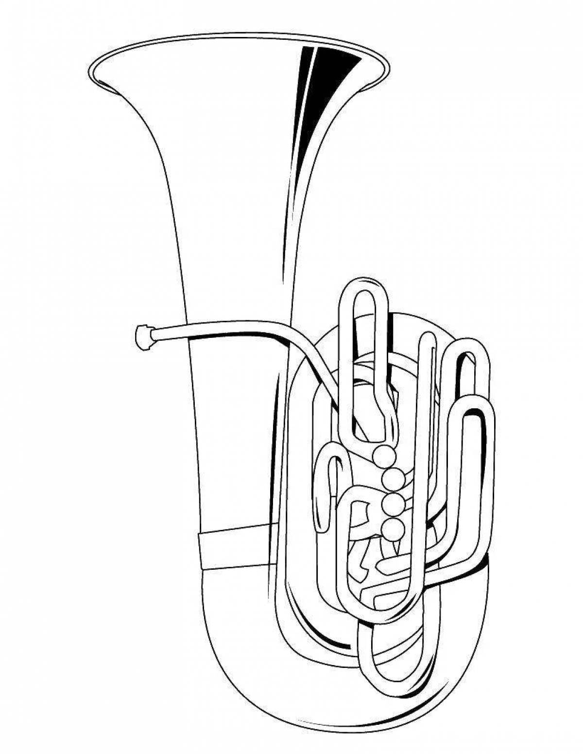 Coloring page magnificent wind instruments