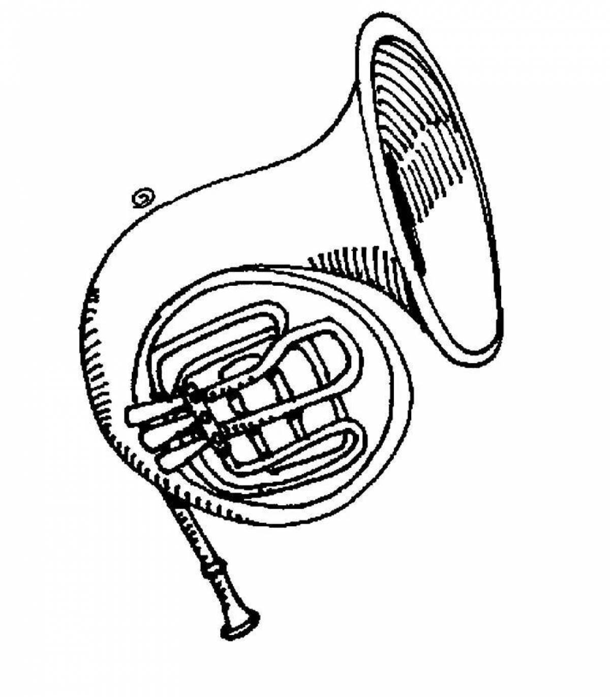 Photo Coloring page amazing wind instruments