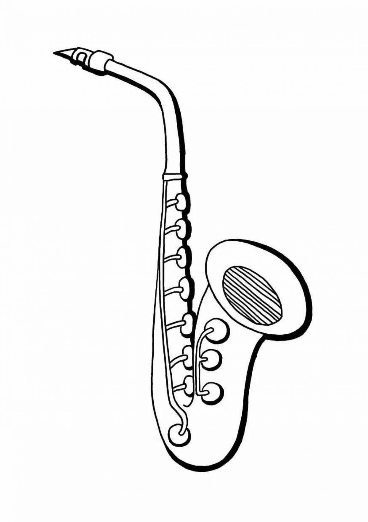 Dazzling wind instruments coloring page