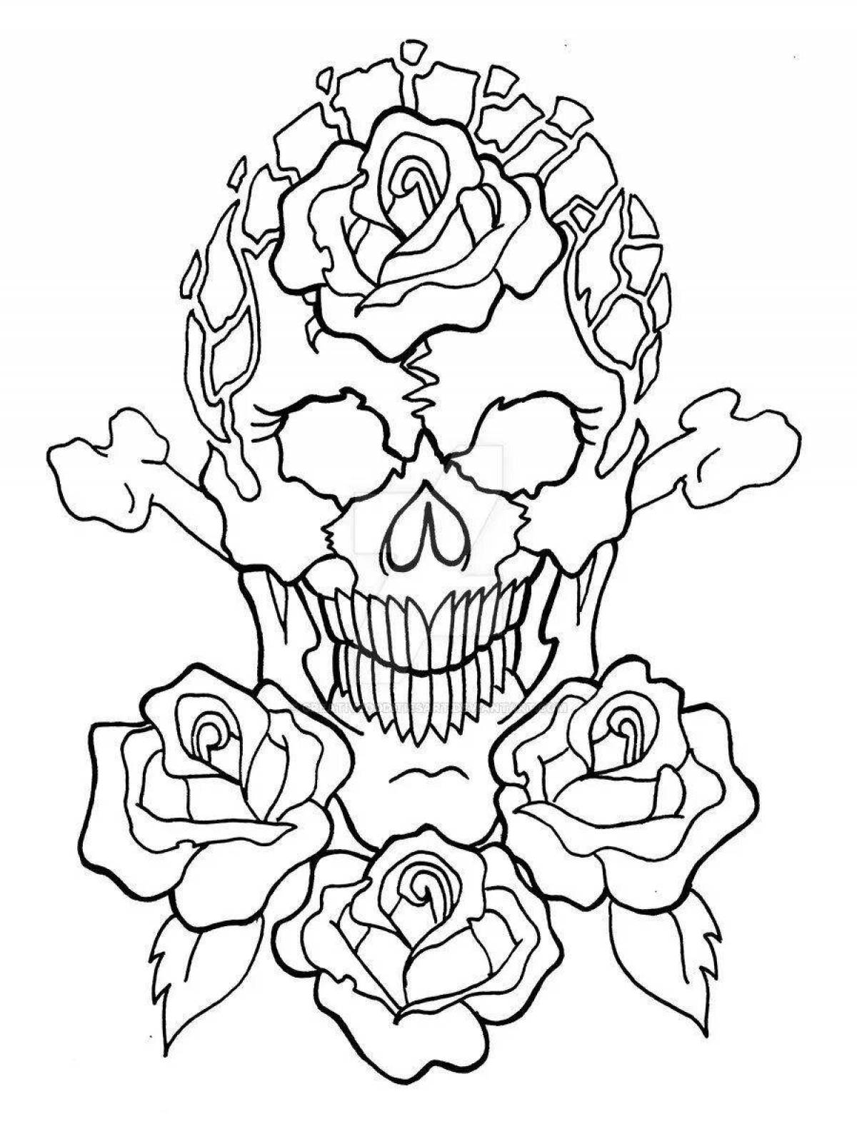 Playful old school coloring page