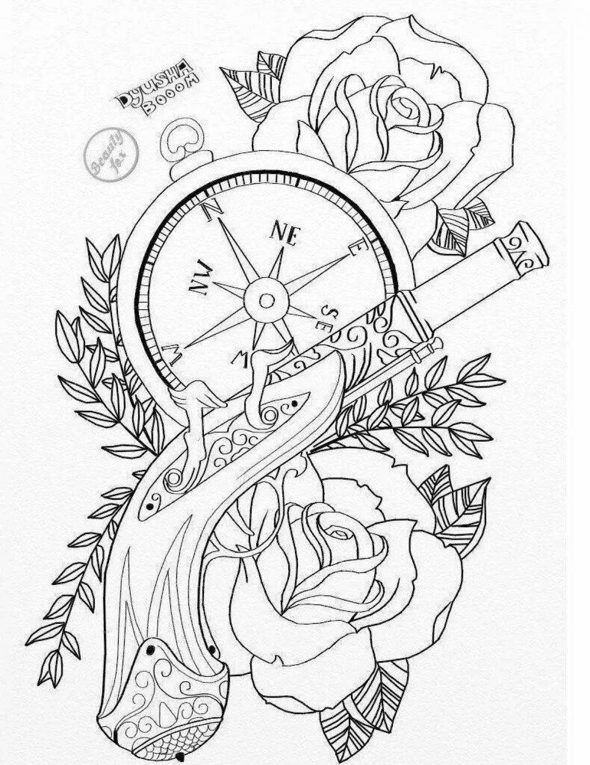 Animated old school coloring page