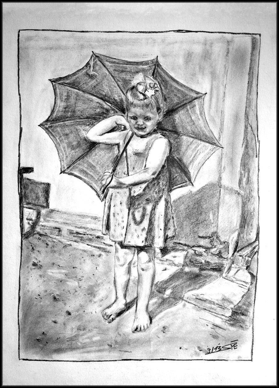 Оле Лукойе с зонтиком раскраска
