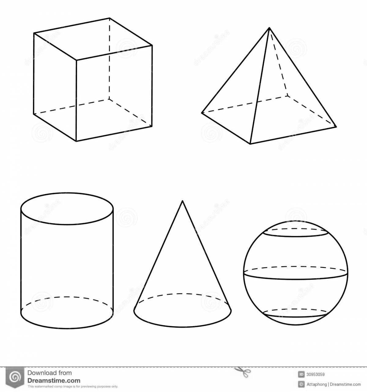 Геометрические фигуры объемные рисунок