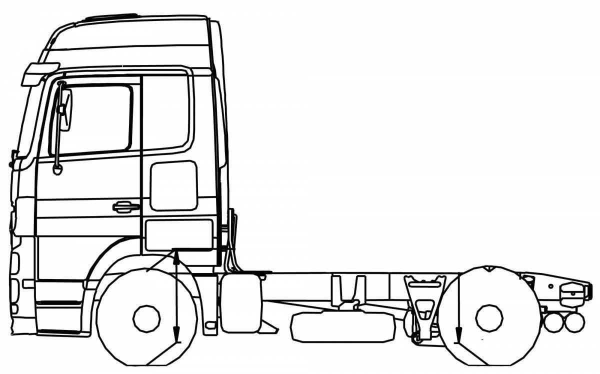 Drawing Mercedes Actros 1841