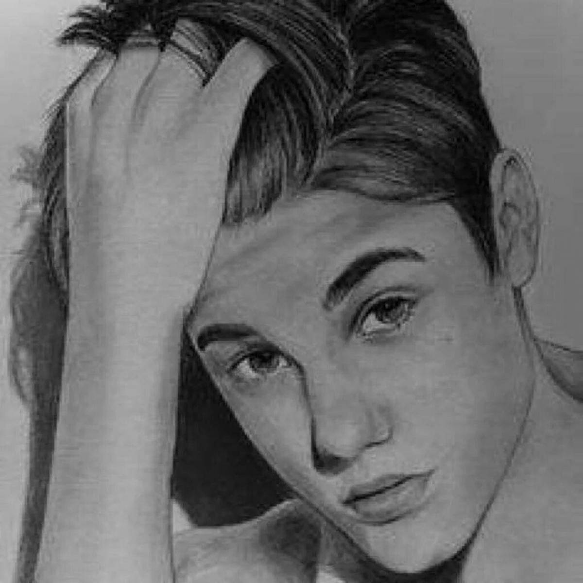 Красивый рисунок мальчика карандашом. Портрет Джастина Бибера. Джастин Бибер в 13 лет карандашом. Портреты подростков. Юноша рисунок.
