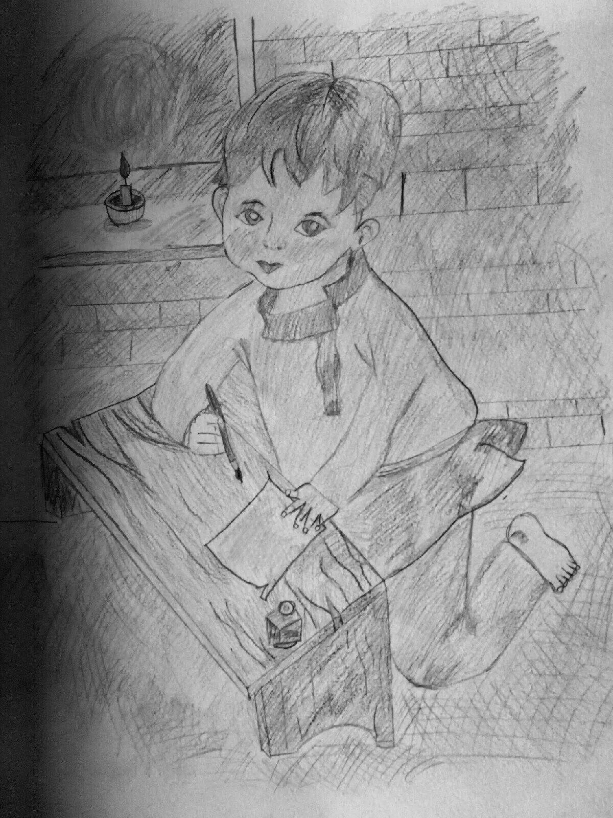 Photo Coloring page funny czech boys