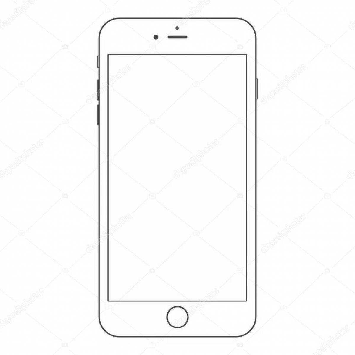 Tempting iphone 14 coloring page