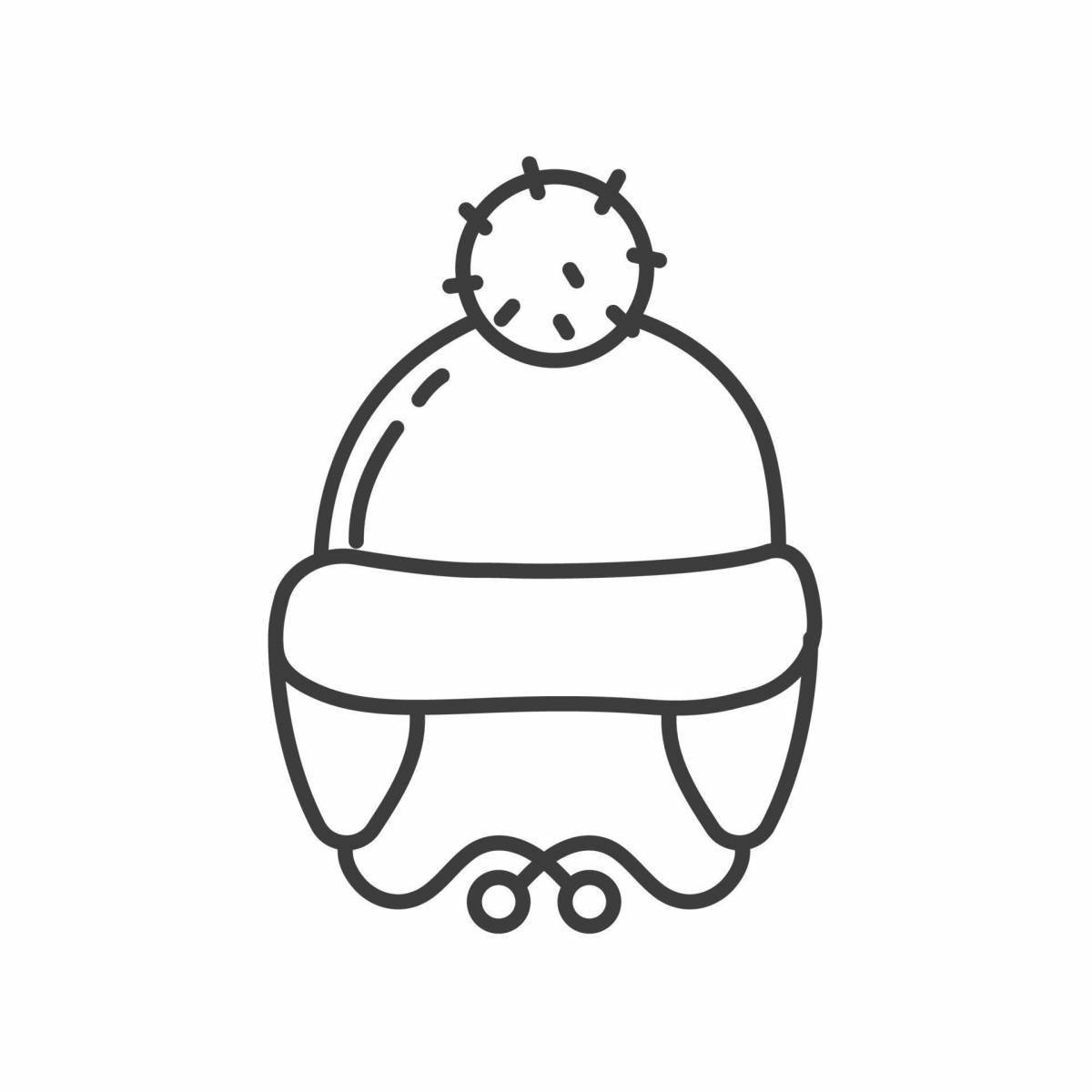 Bright hat with earflaps