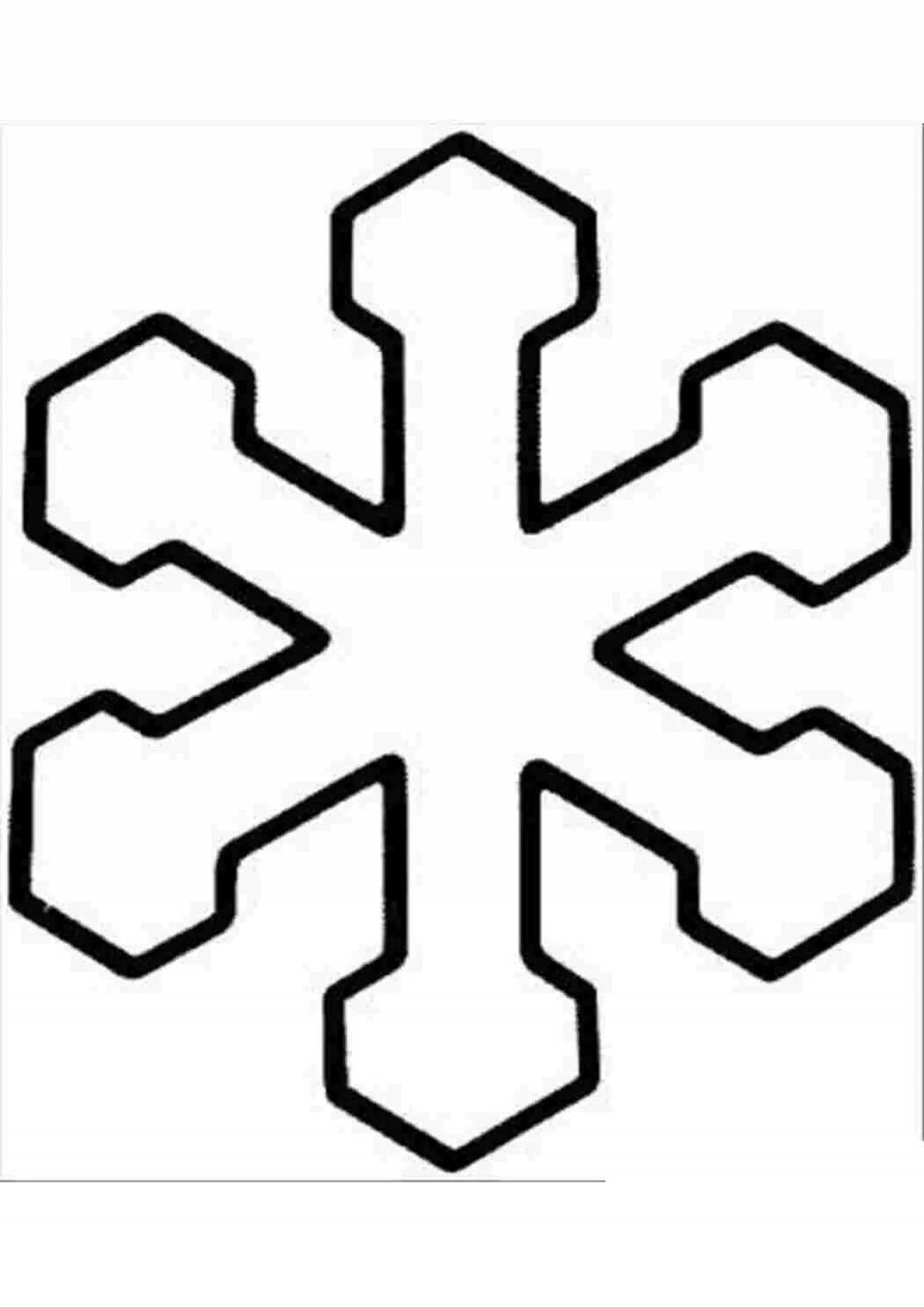 Gorgeous snowflake pattern coloring page
