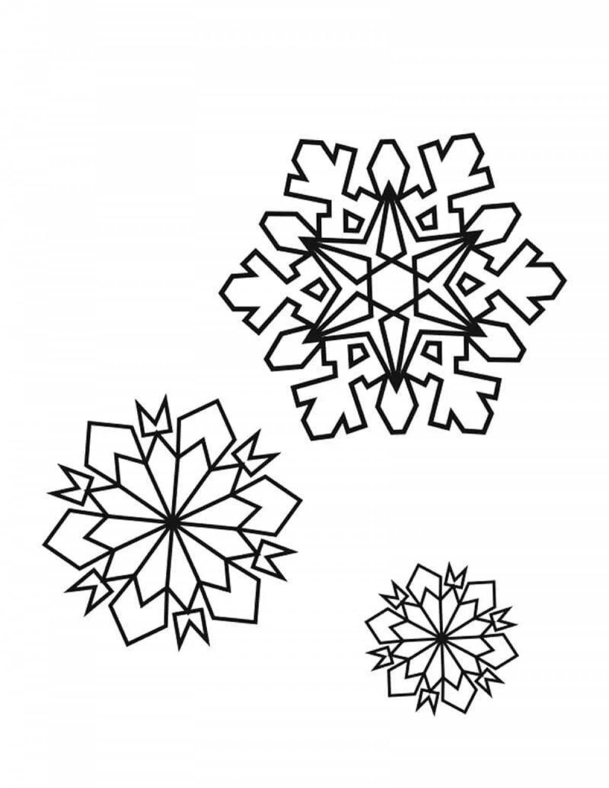 Awesome snowflake coloring book