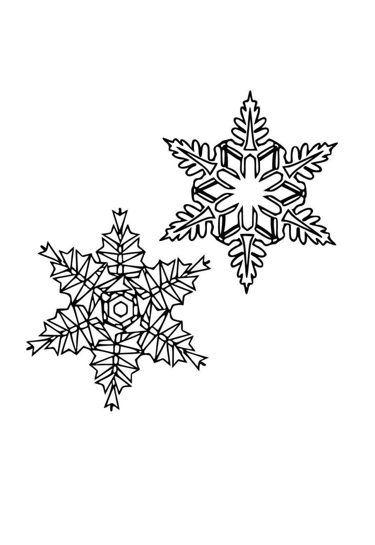 Gorgeous snowflake coloring page