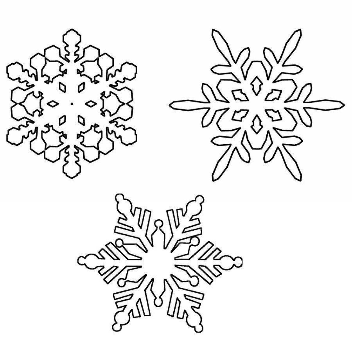 Adorable snowflake coloring page